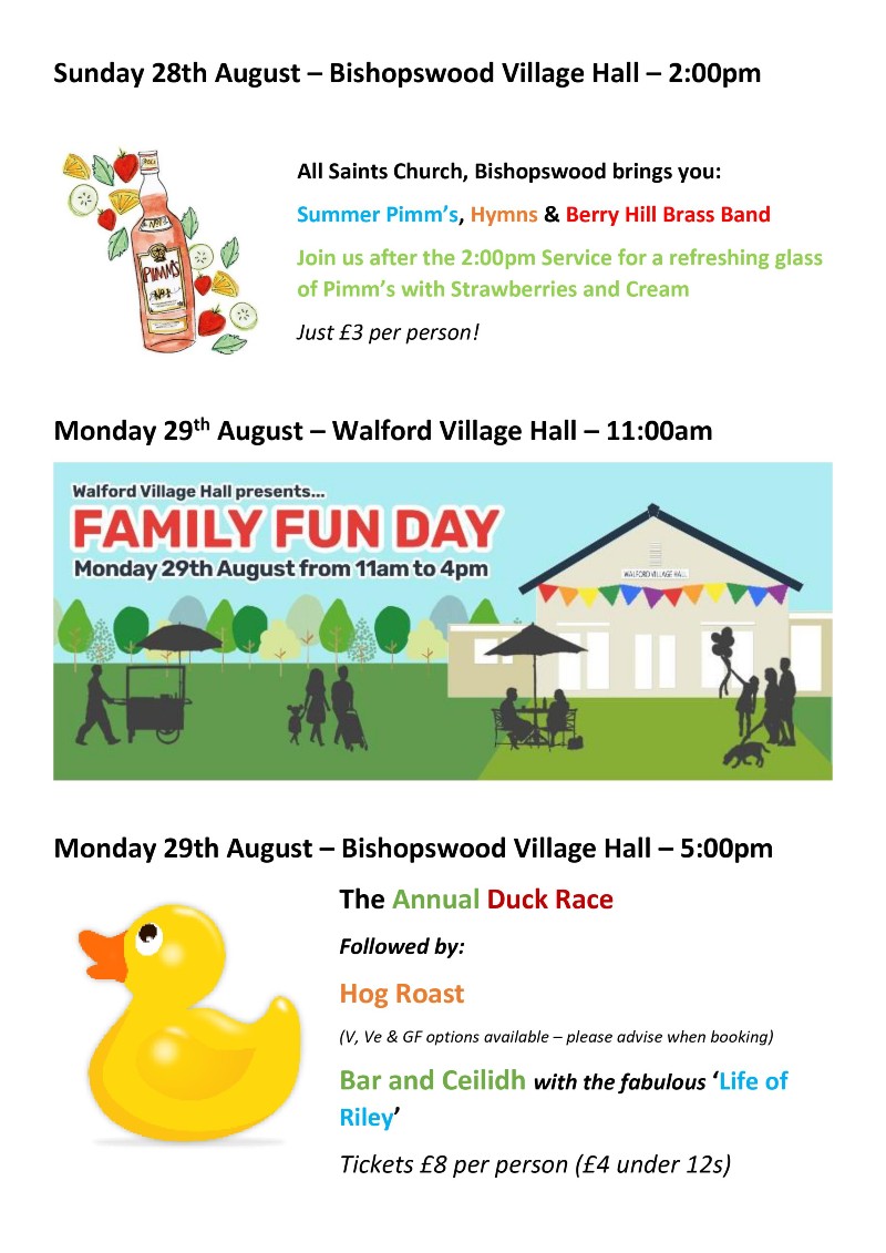 August Bank Holiday Entertainment for Everyone!