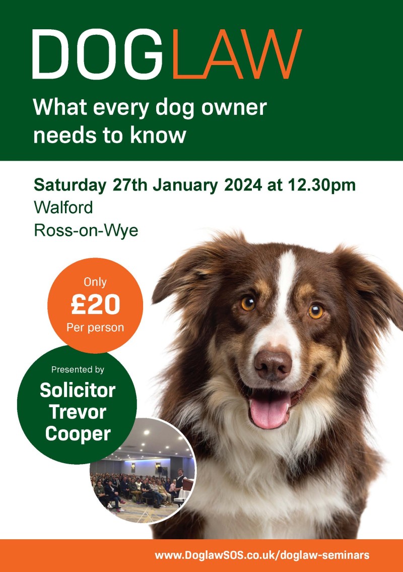 Walford Village Hall Dog Law Seminar Poster