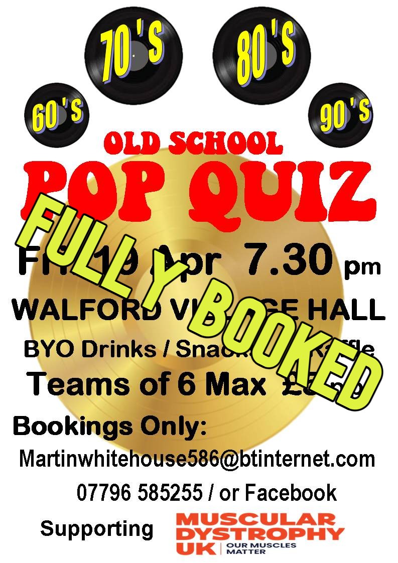 quiz night Walford Village Hall ross on wye
