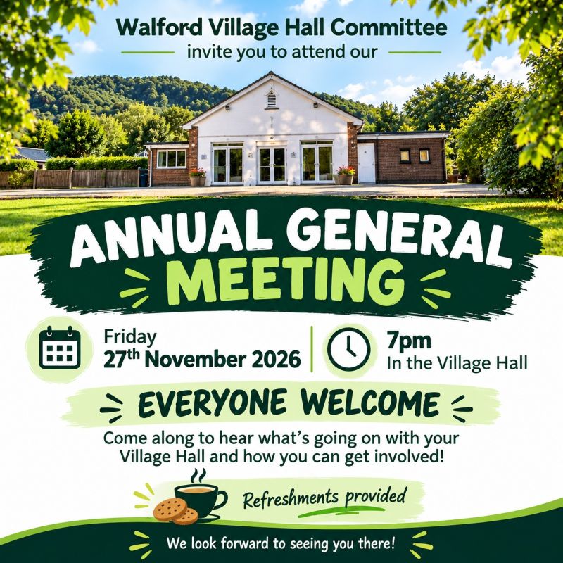 Walford Village Hall AGM 2026